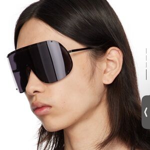 Rick Owens black porterville shield  sunglasses like new only wore twice